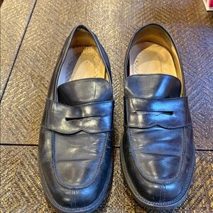 Classic Black Leather Loafers from Johnston & Murphy Signature Series Sz 12